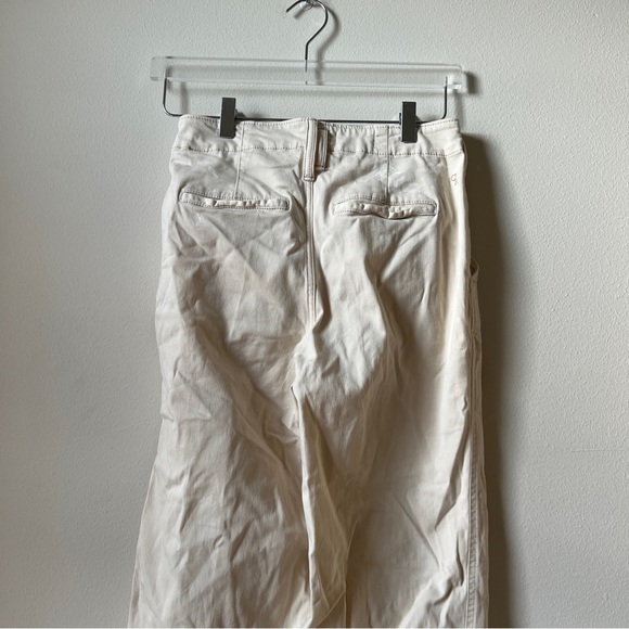 Anthropologie Pilcro 26 Slouchy Full-Length Paint Splatter Chino Pants Creme - Picture 9 of 10